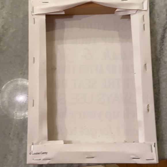 Canvas Bathroom Rules Sign - Picture 3 of 4